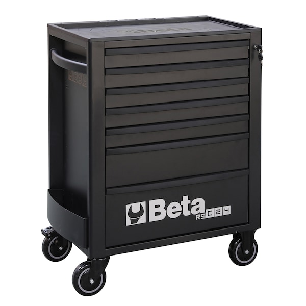 Beta Rolling Tool Cabinet, 7 Drawer, Black, Steel, 29 in W x 17-1/2 in D x 38 in H 024004679 - main
